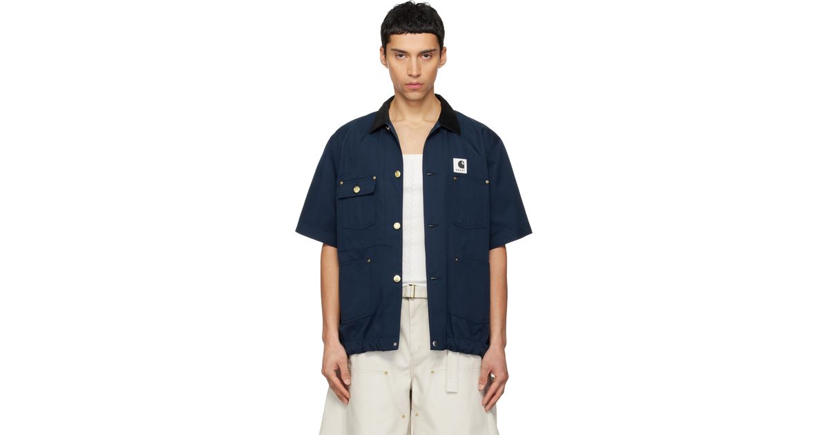 Sacai Carhartt Wip Edition Duck Shirt in Blue for Men | Lyst