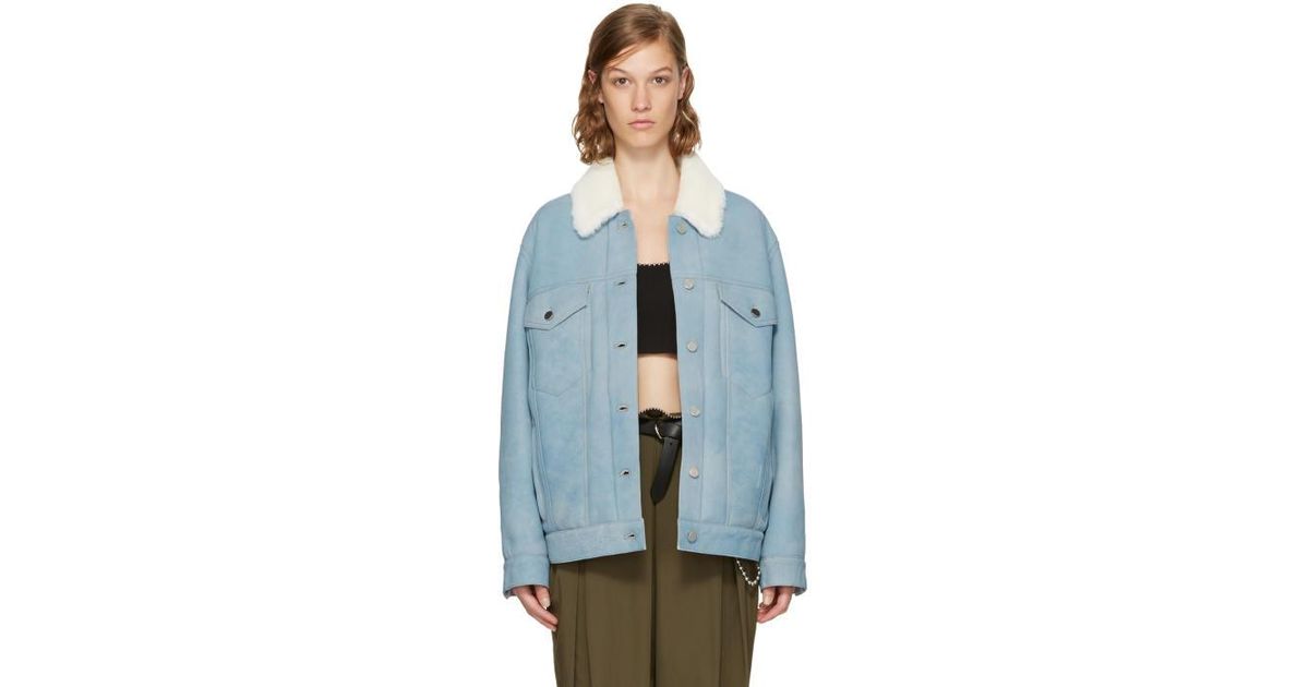 alexander wang shearling coat