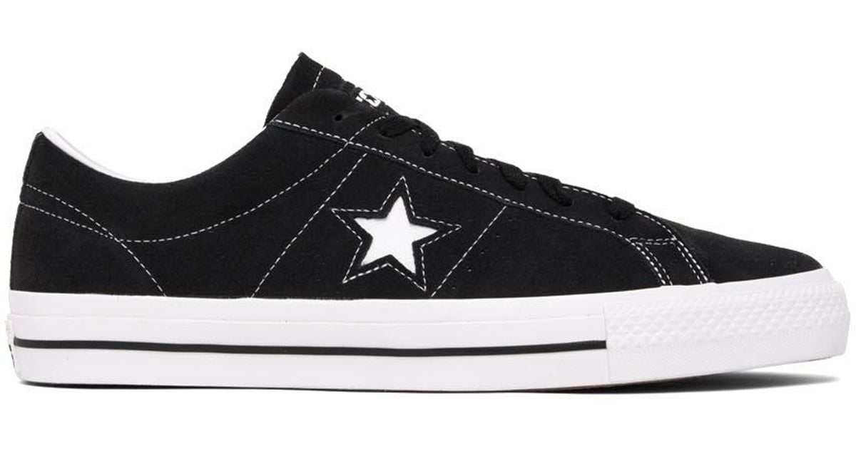 Converse one star pro 3v black top