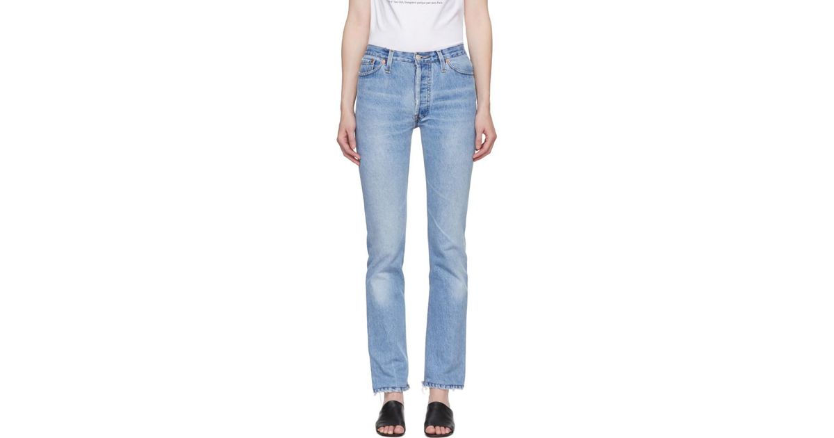 RE/DONE Indigo Levis Cindy Crawford Edition Cindy Jeans in Blue | Lyst
