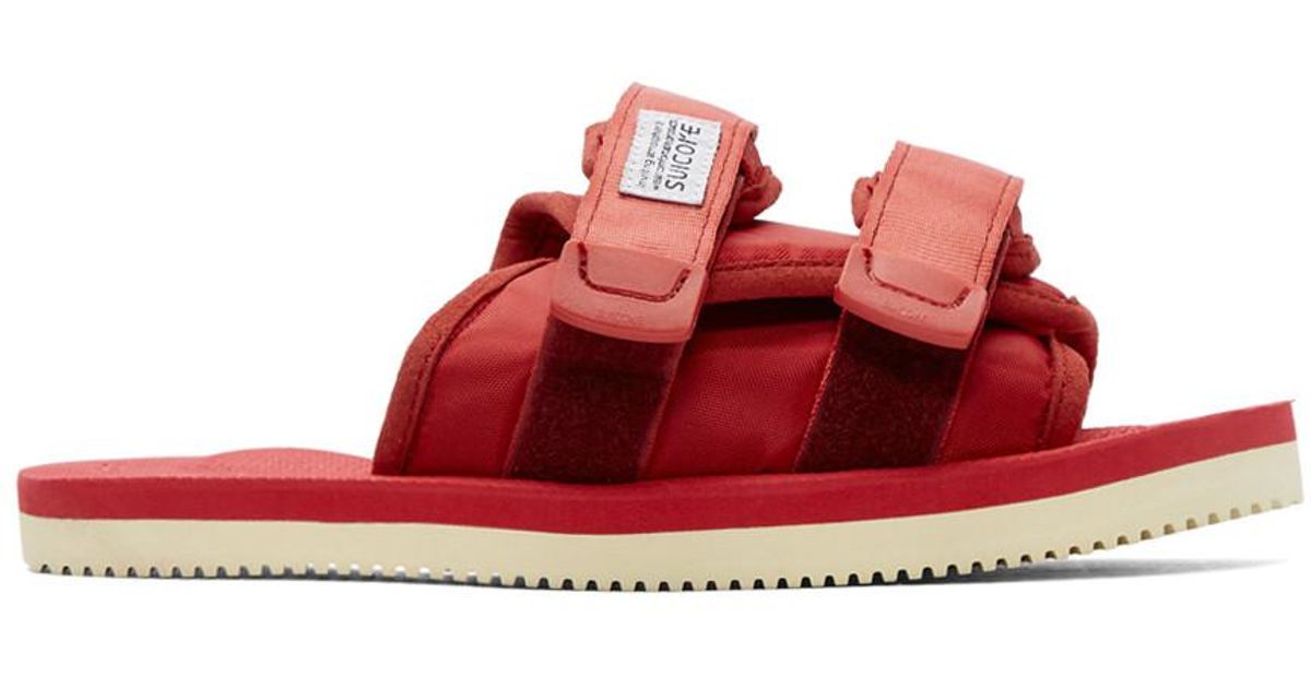 suicoke red sandals