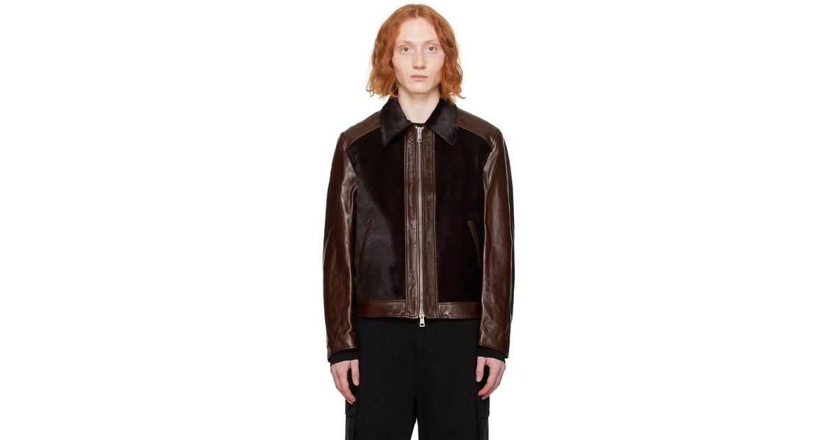 メンズ Our Legacy ブラウン Andalou レザージャケット ブラック | Lyst