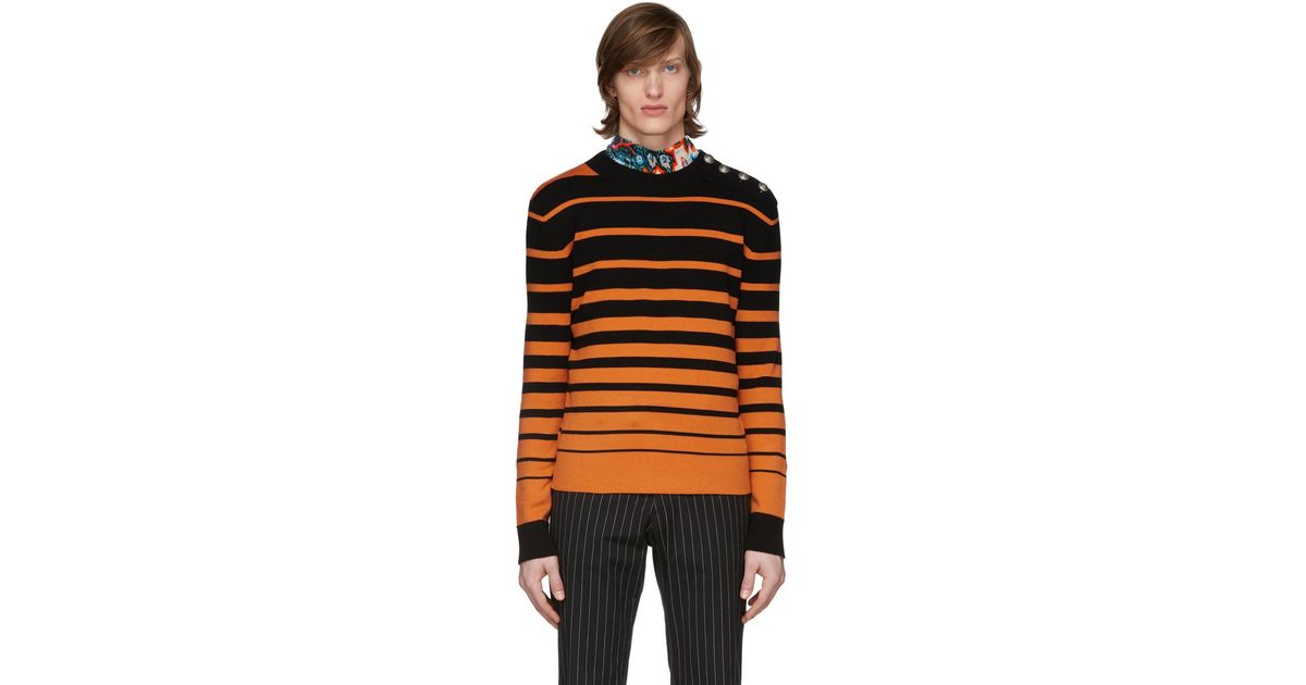 Paco Rabanne Wool Sailor Sweater in Black for Men - Lyst