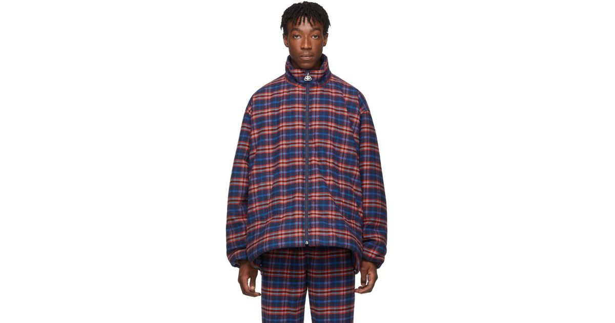 balenciaga checked jacket