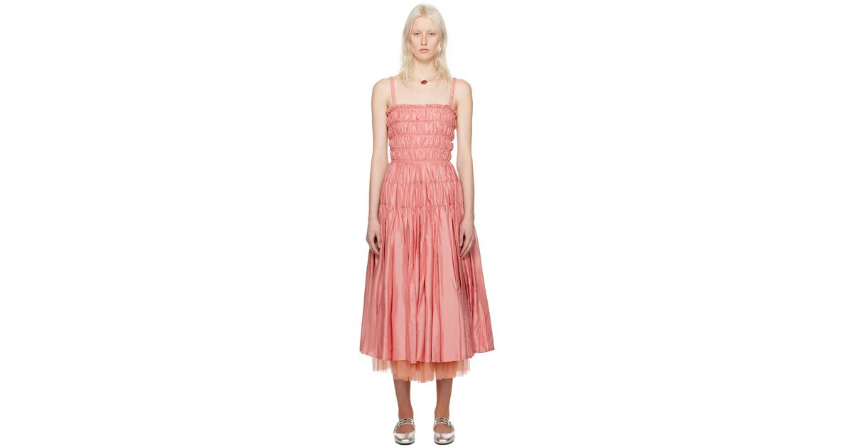Molly Goddard Alyssa Maxi Dress in Pink | Lyst