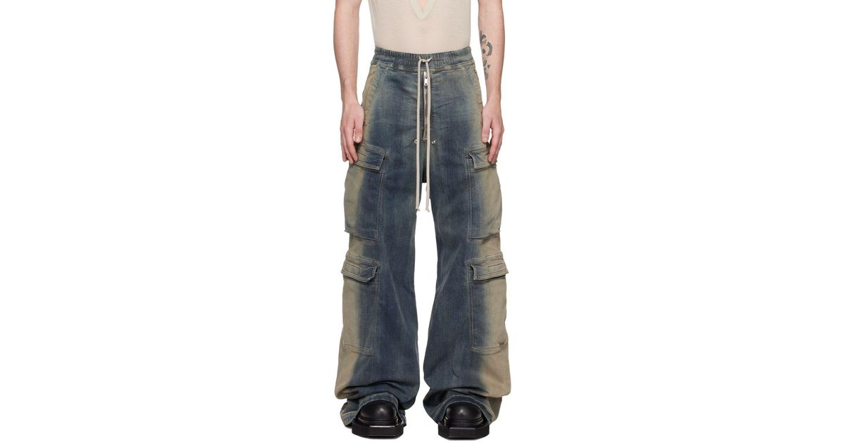 Rick Owens Men's Cargo Belas Pants Black