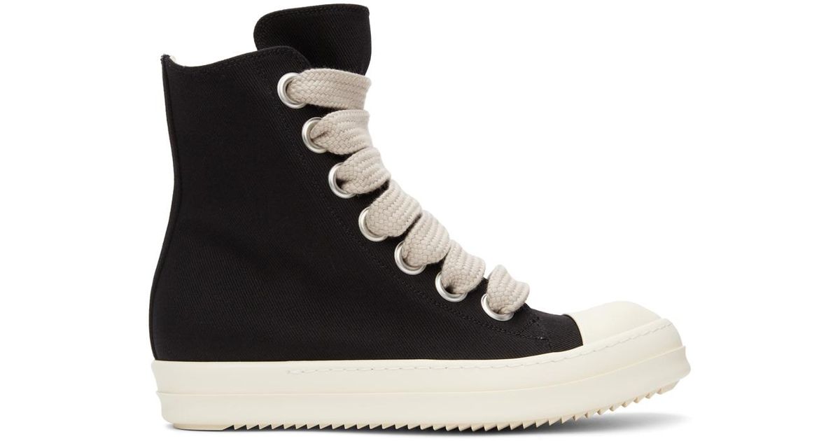 Rick Owens DRKSHDW Jumbo Lace Sneakers in Black for Men | Lyst