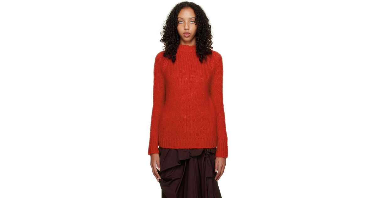 Cecilie Bahnsen Red Indira Sweater | Lyst