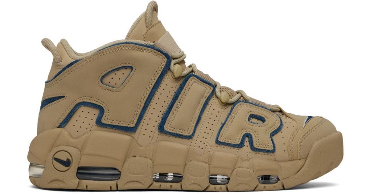 Nike uptempo tan sales