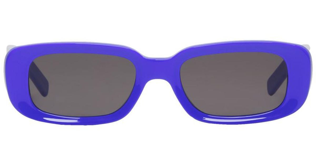 Off-White Virgil Sunglasses OERI008C99PLA0024545 Crystal Frame Blue Lens