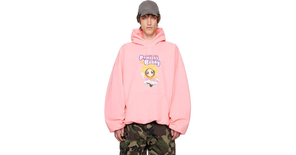 VETEMENTS♡ PRINCESS KENNY CROPPED BOXY HOODIE VETEMENTS Pink 'Princess Kenny' Cropped Boxy Hoodie Vetements