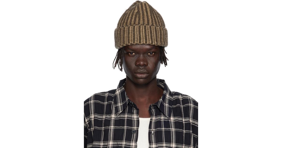 mfpen Stage Beanie in Brown for Men | Lyst