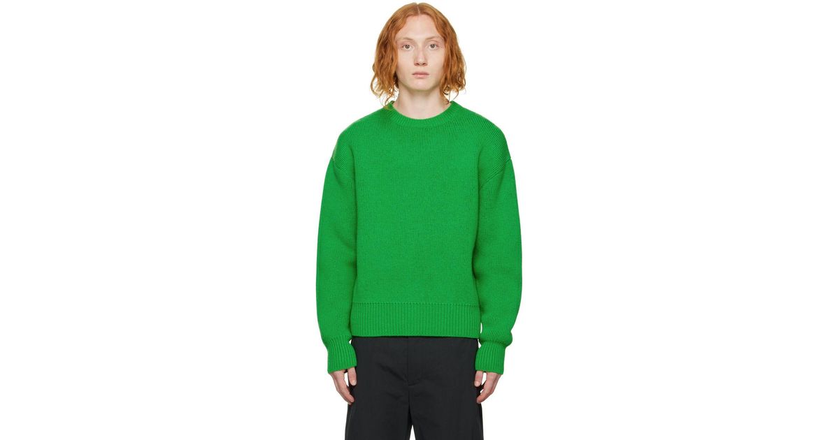 Bottega Veneta Wool Green Triangle Sweater for Men | Lyst
