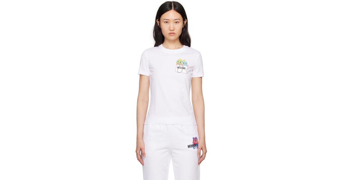 Moschino White Puzzle Bobble Sweatshirt