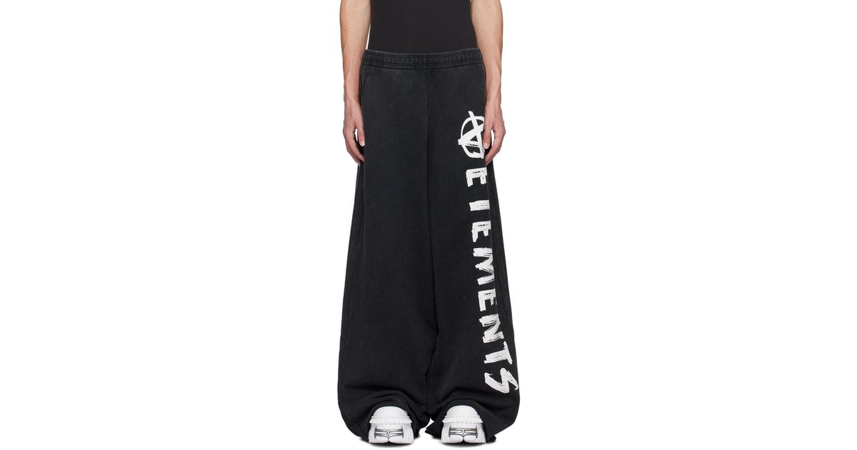 Vetements Anarchy Sweatpants in Black for Men | Lyst