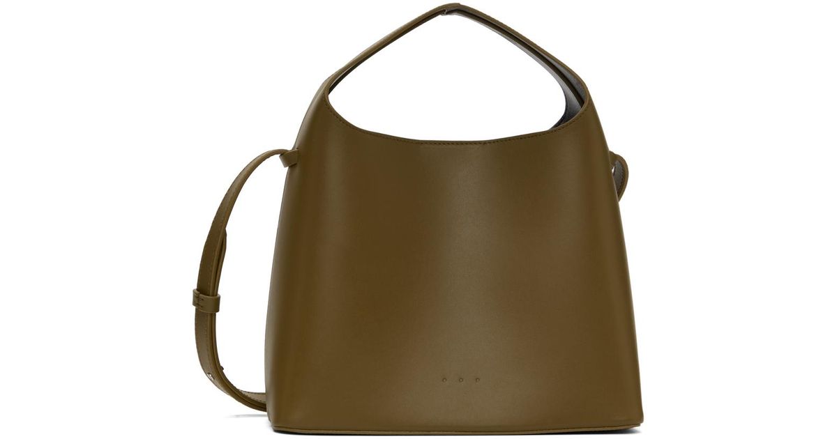 Mini sac leather tote Aesther Ekme Green in Leather - 30757537
