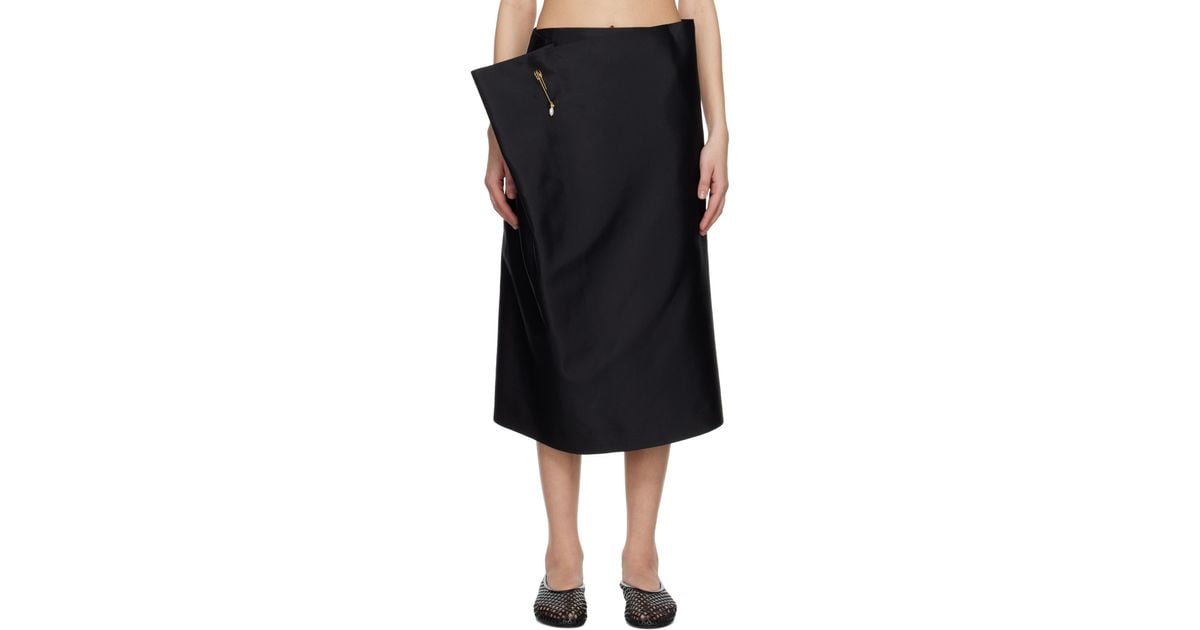 【関税込み】Carven ブラック レイヤード ミディアムスカート Carven レイヤード スカート | ブラック | FARFETCH JP