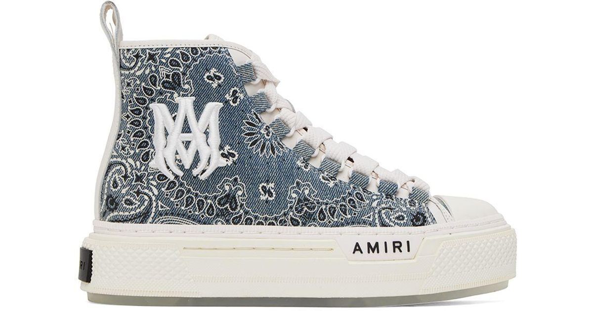 Amiri Blue Court Hi Sneakers in Black Lyst