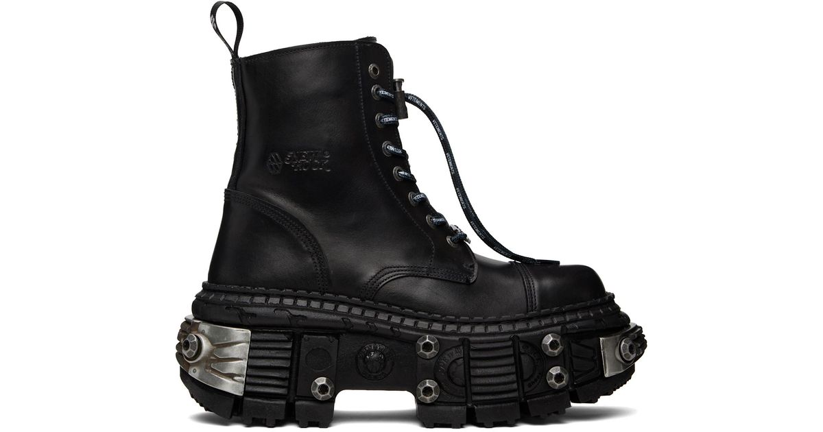 Vetements New Rock Edition Destroyer Boots in Black for Men | Lyst