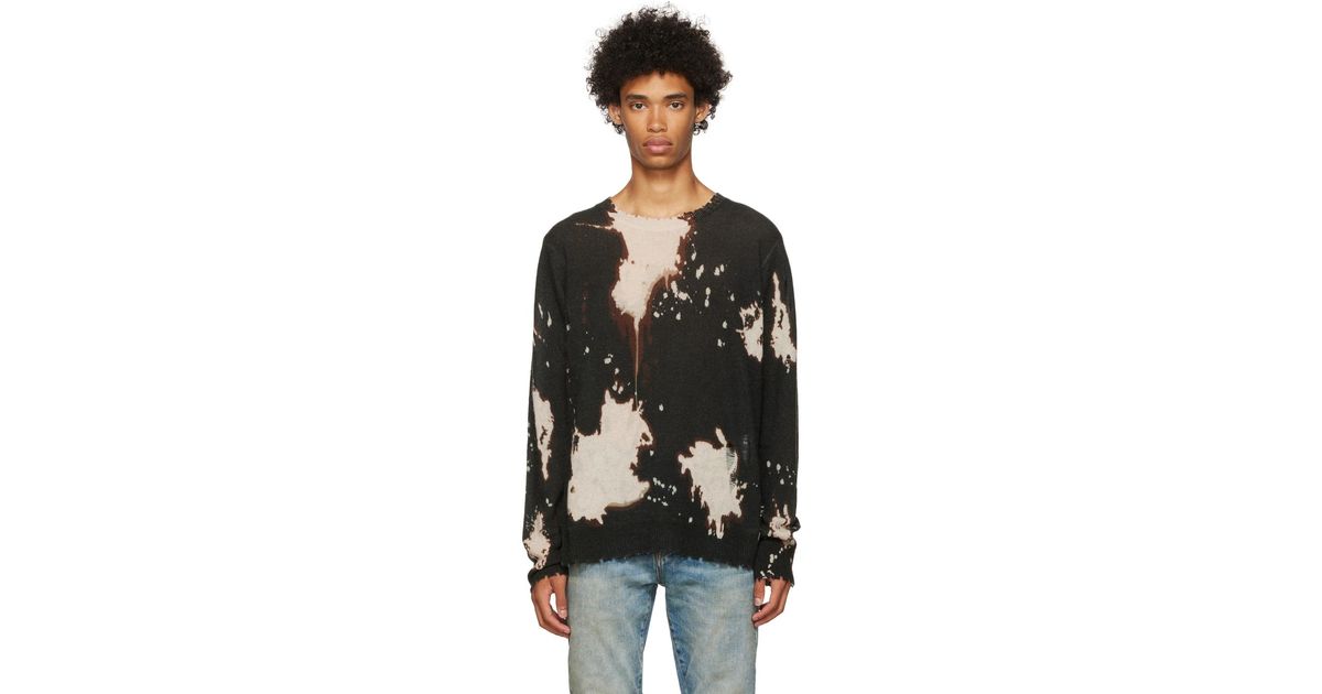 r13 bleached distressed sweater