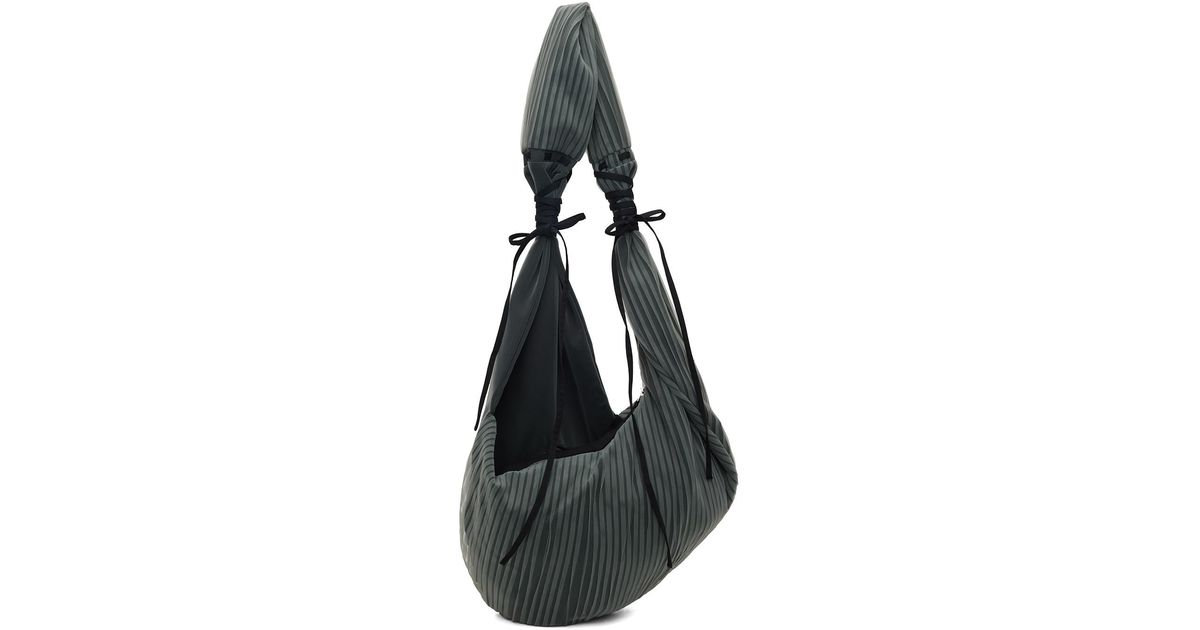 Kiko Kostadinov Gray Pleated Bag in Black | Lyst Australia
