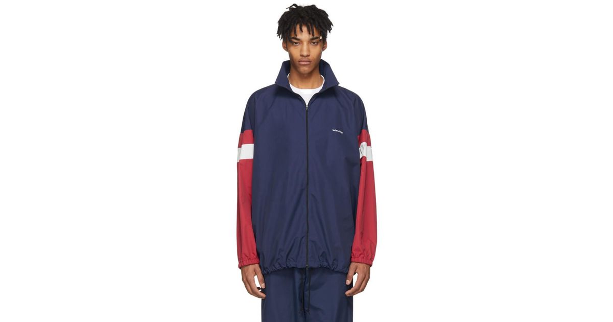 balenciaga track jacket red