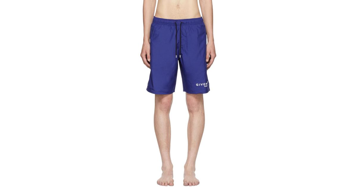 givenchy swim shorts blue