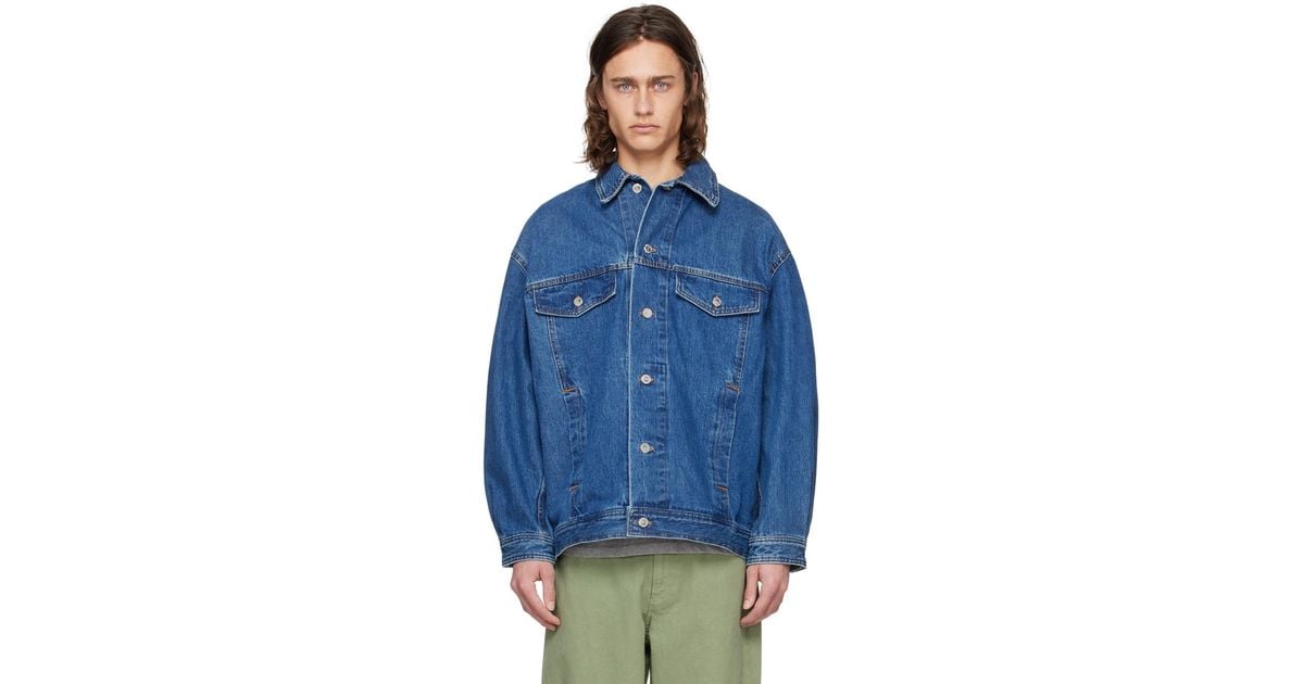 メンズ A.P.C. インディゴ Elvis デニムジャケット ブルー | Lyst