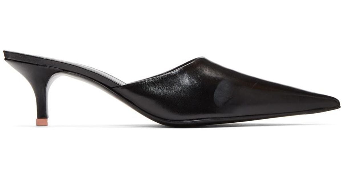 Black kitten heel mule best sale