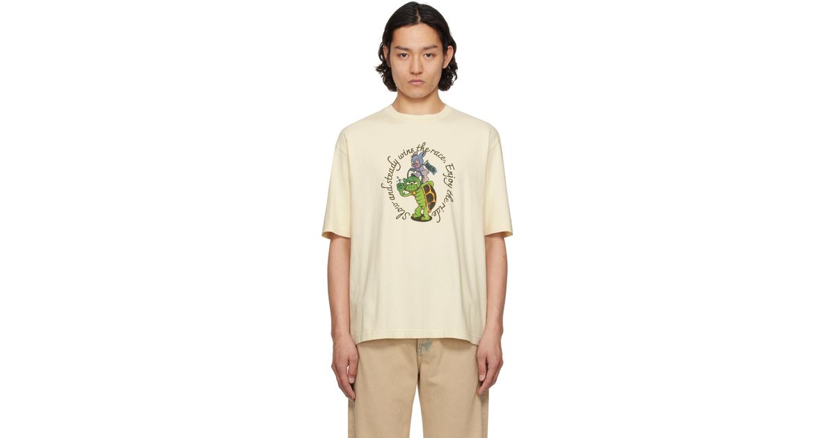 【AMBUSH】 SLOW&STEADY T-SHIRT Ambush Off- 'Slow & Steady' T-Shirt in Natural for Men | Lyst