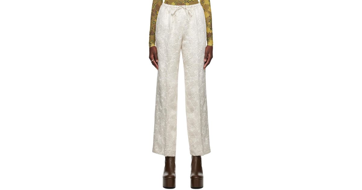 着心地ゆったり♪【Dries Van Noten】フローラル トラウザーズ dries-van-noten-SILVER-