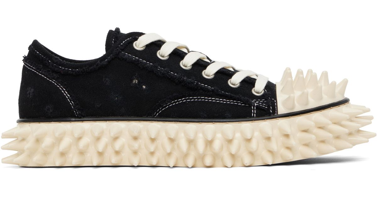 Doublet Spiky Canvas Sneakers in Black for Men | Lyst