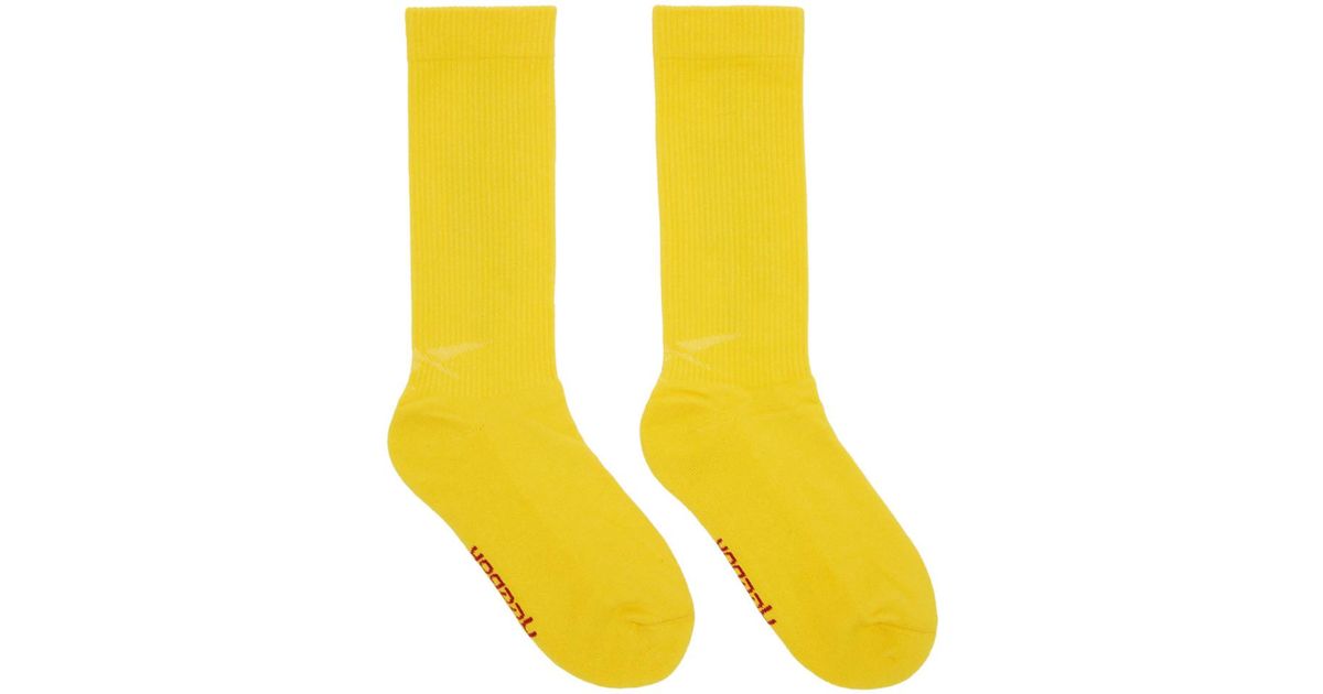 Vetements Cotton Yellow Reebok Edition Dhl Socks for Men - Lyst