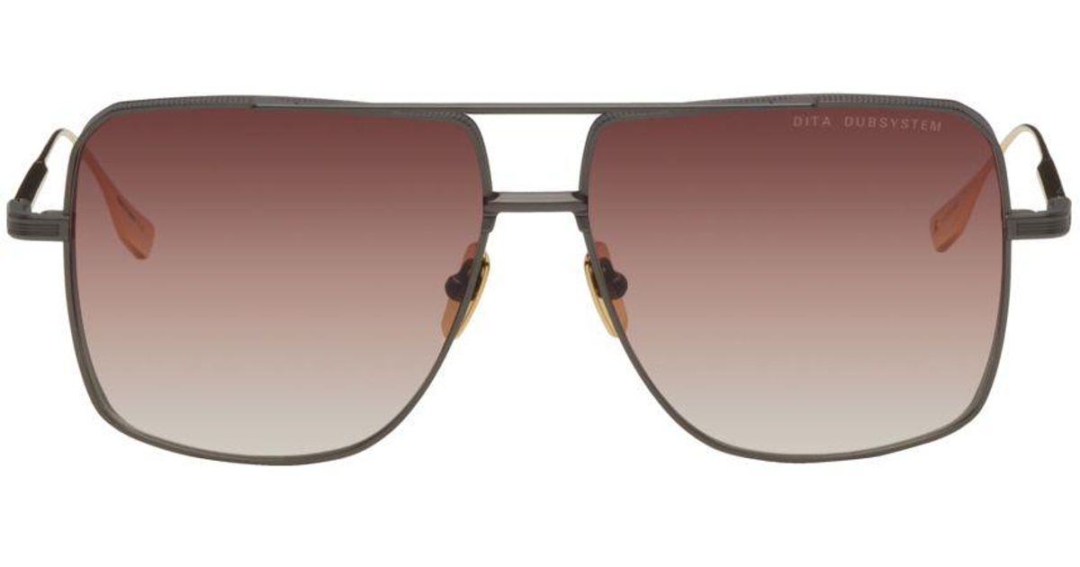 Dita Eyewear Gray & Gold Dubsystem Sunglasses in Black for Men | Lyst
