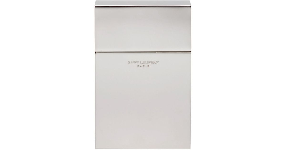 saint laurent clear cigarette case Saint Laurent Silver Cigarette Case for Men