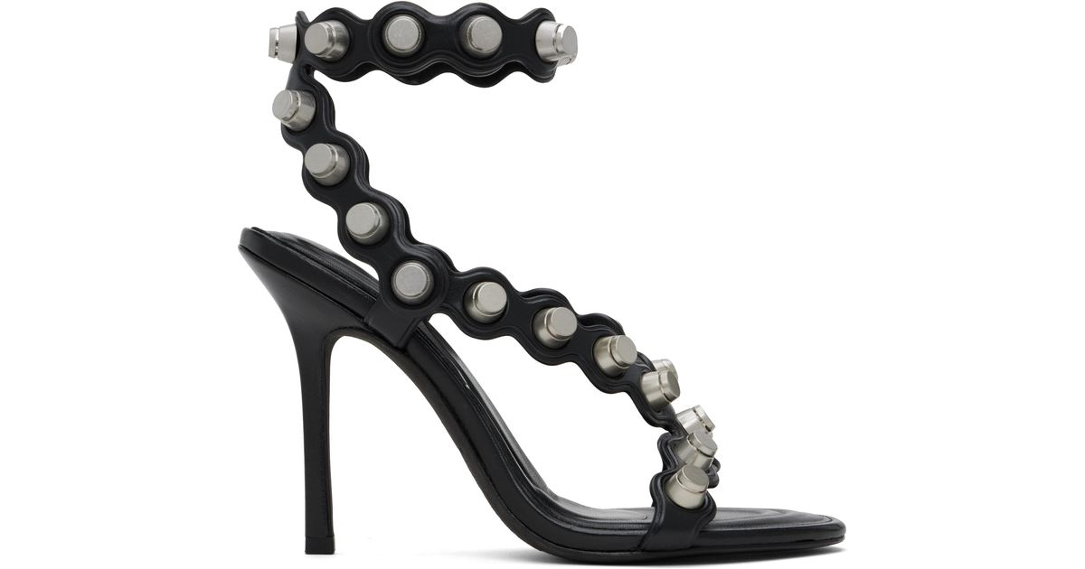 Alexander Wang Riot Heeled Sandals in Black | Lyst