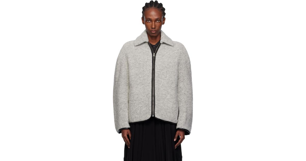 JW Anderson Contrast Trim Casual Jacket in Gray | Lyst