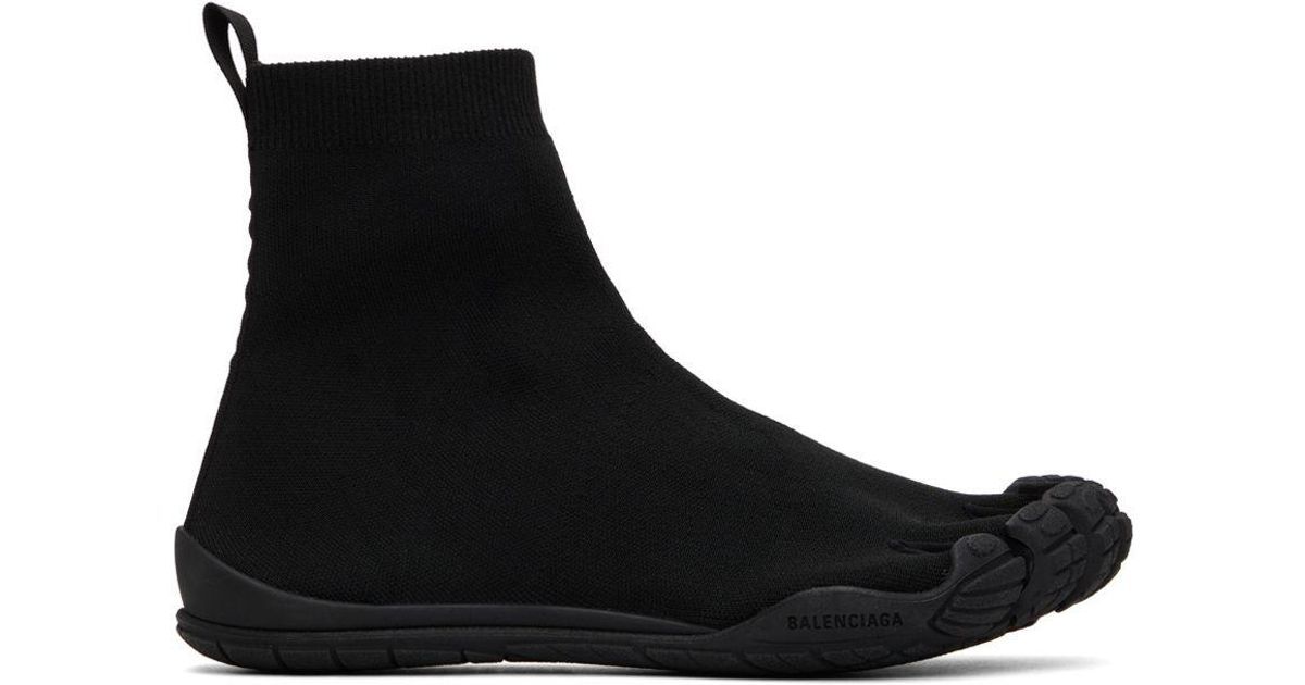 Balenciaga Black Flex Toe Sock Sneakers | Lyst