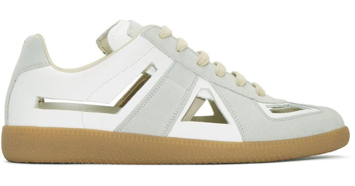 maison margiela cut out sneakers