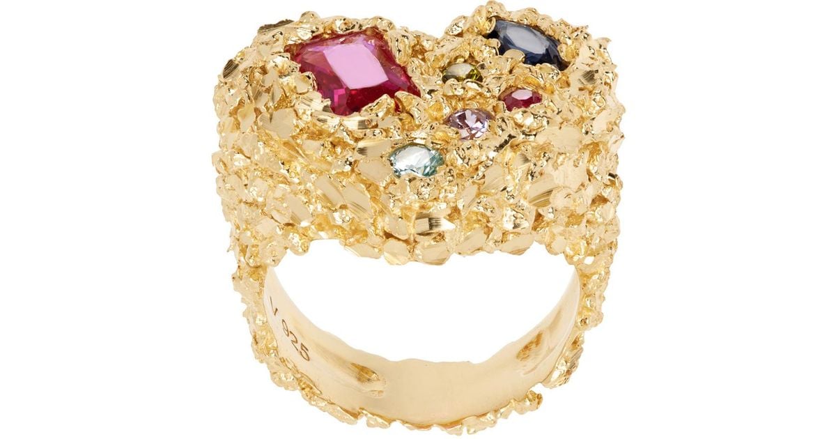 VENEDA CARTER MULTI STONE RING / GOLD