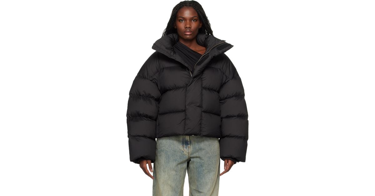 Entire studios Mml Puffer Down Jacket in Black | Lyst UK