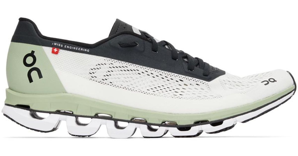 Baskets blanches et noires Cloudboom Caoutchouc On pour ...