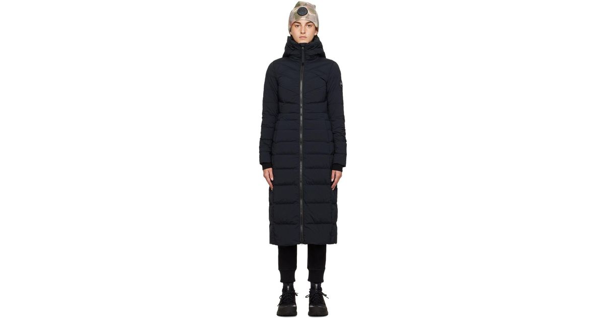 Canada Goose Black 'black Label' Clair Long Down Coat | Lyst