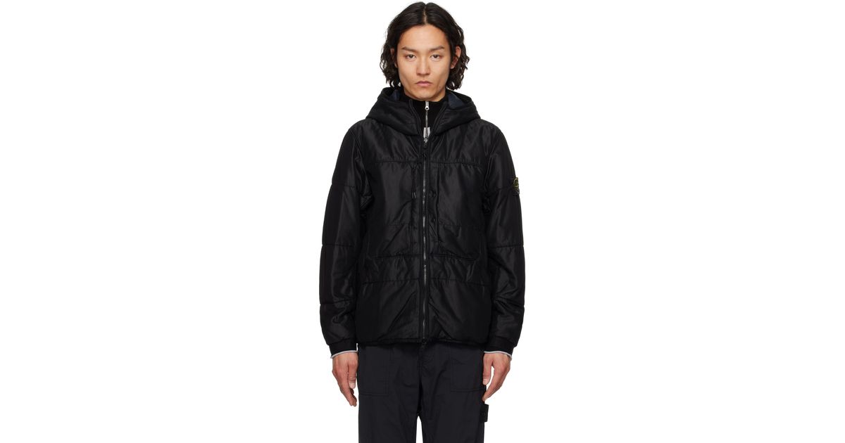 メンズ Stone Island ブラック Run-Proof Nylon Mesh-Tc リバーシブル