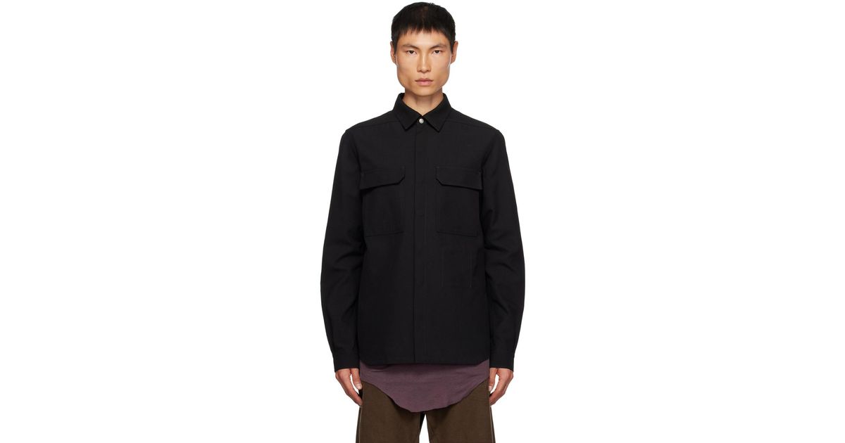 Rick Owens Black Outershirt Jacket for Men | Lyst Canada