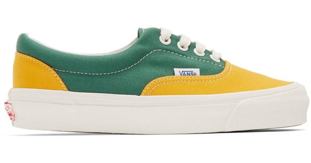 vans green and yellow