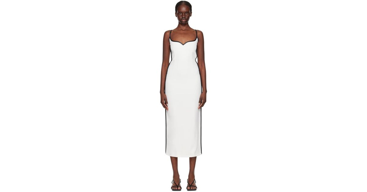Paris Georgia Basics Ssense Exclusive Heart Midi Dress in Black | Lyst UK