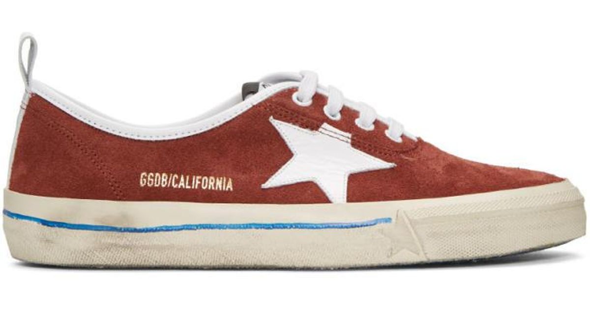Burgundy Suede California Sneakers 