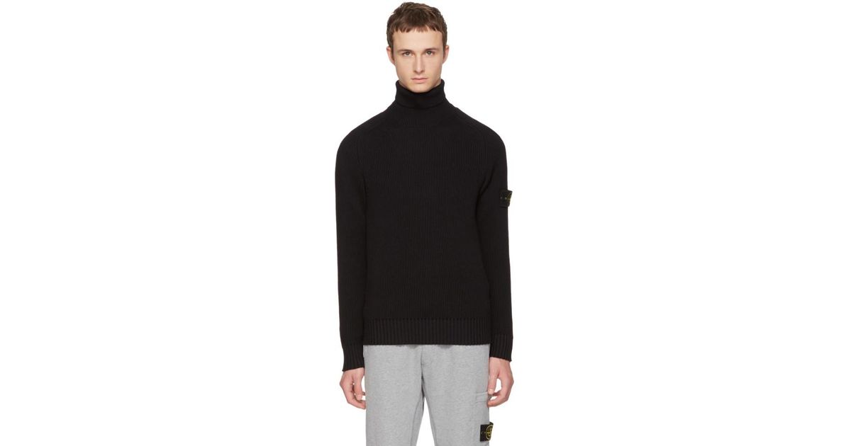 stone island black turtleneck
