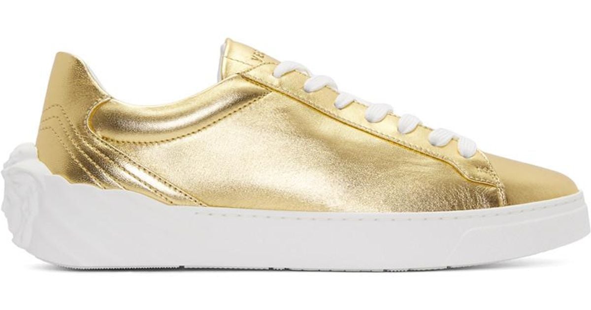 versace sneakers gold
